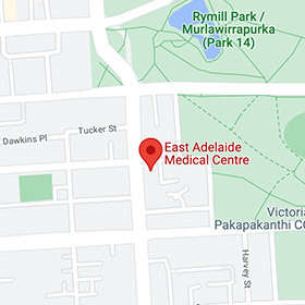 Map for East Adelaide Medical Centre